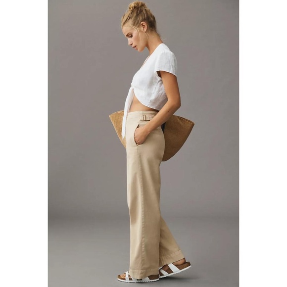 MOTHER Women's Flare & Wide Leg Jeans in Tan - Picture 2 of 14